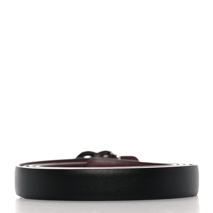 Chanel Calfskin CC Reversible Belt 95 Black Burgundy 2 of 4