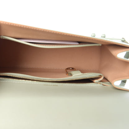 Delvaux Patent Calfskin MM Tempete Satchel Almond 5 of 15