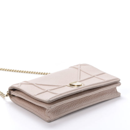Christian Dior Grained Calfskin Diorama Wallet on Chain Pouch Nude 3 of 11