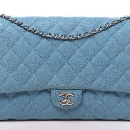Chanel Iridescent Caviar Quilted Clutch With Chain Flap Blue 11 of 11
