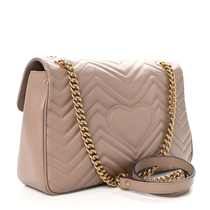 Gucci Calfskin Matelasse Medium GG Marmont Shoulder Bag Porcelain Rose 3 of 10