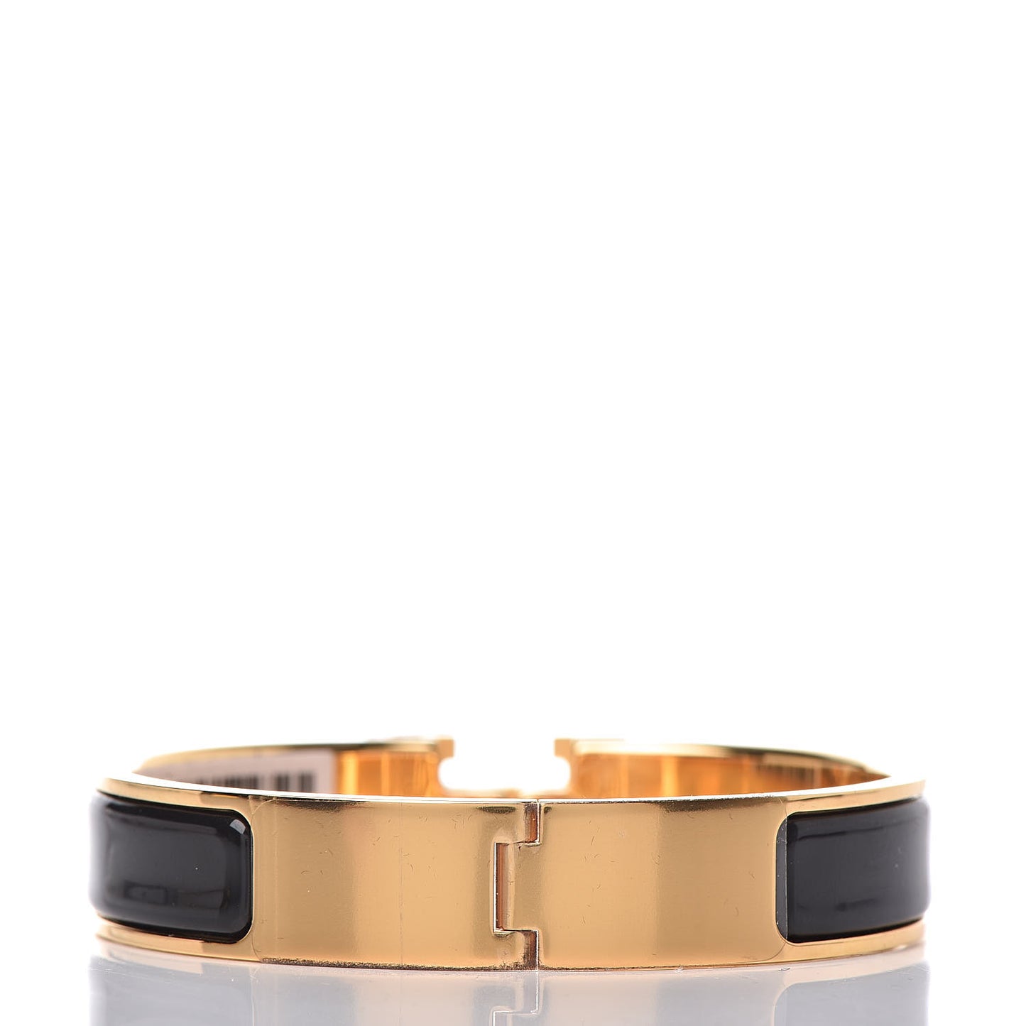 Enamel Narrow Clic Clac H Bracelet PM Black