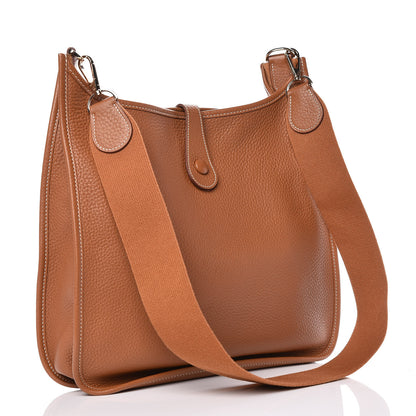 Hermes Taurillon Clemence Evelyne GM Gold 3 of 9