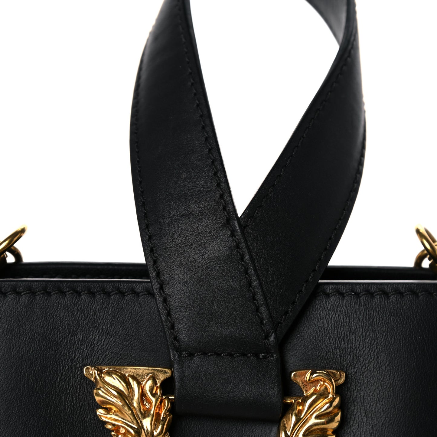 Vitello Mini Virtus Bucket Bag Black