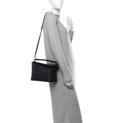 Loewe Calfskin Small Puzzle Edge Bag Black 2 of 10