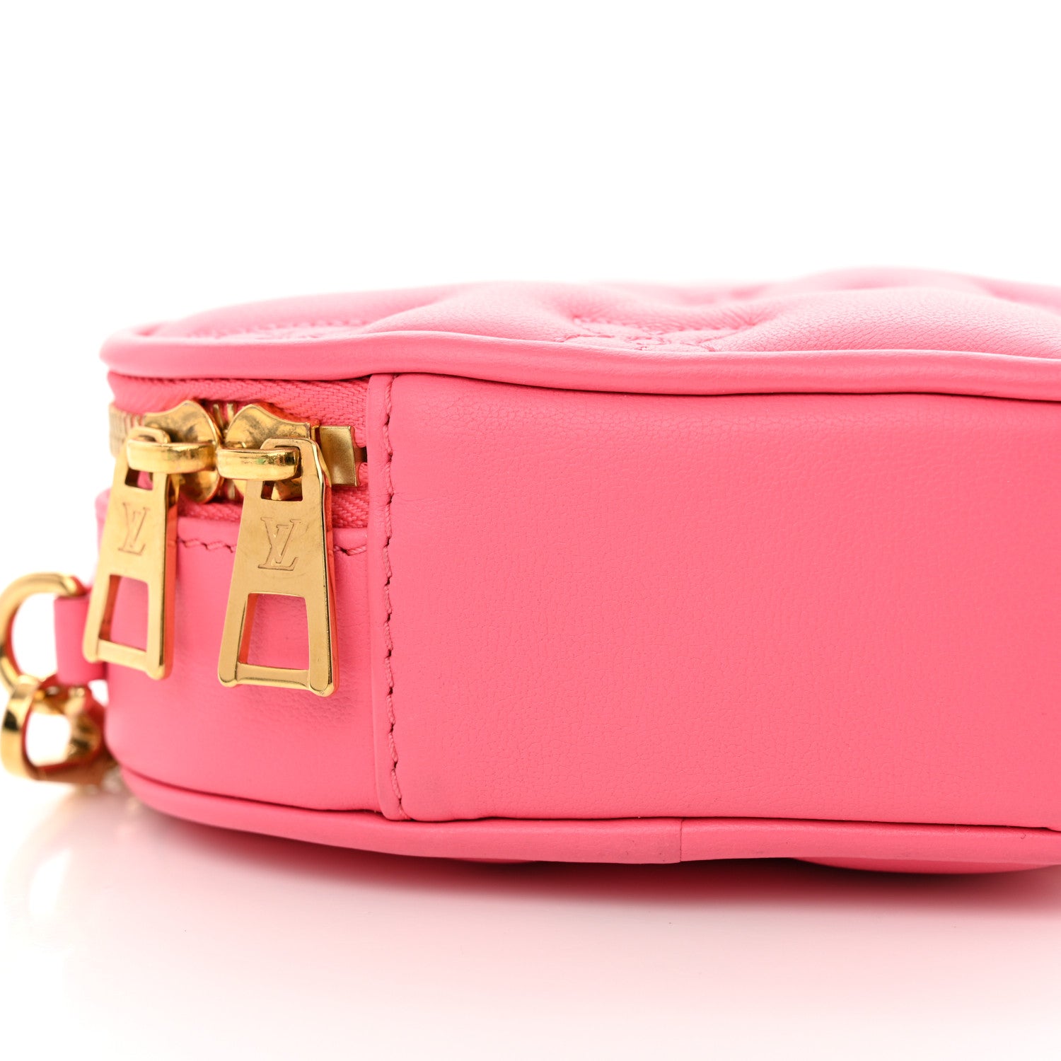 Louis Vuitton Calfskin Embroidered Monogram Pop My Heart Bag Pouch Dragon Fruit Pink 7 of 8