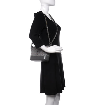 Chanel Tweed Calfskin Quilted Small Gabrielle Hobo Grey 2 of 11