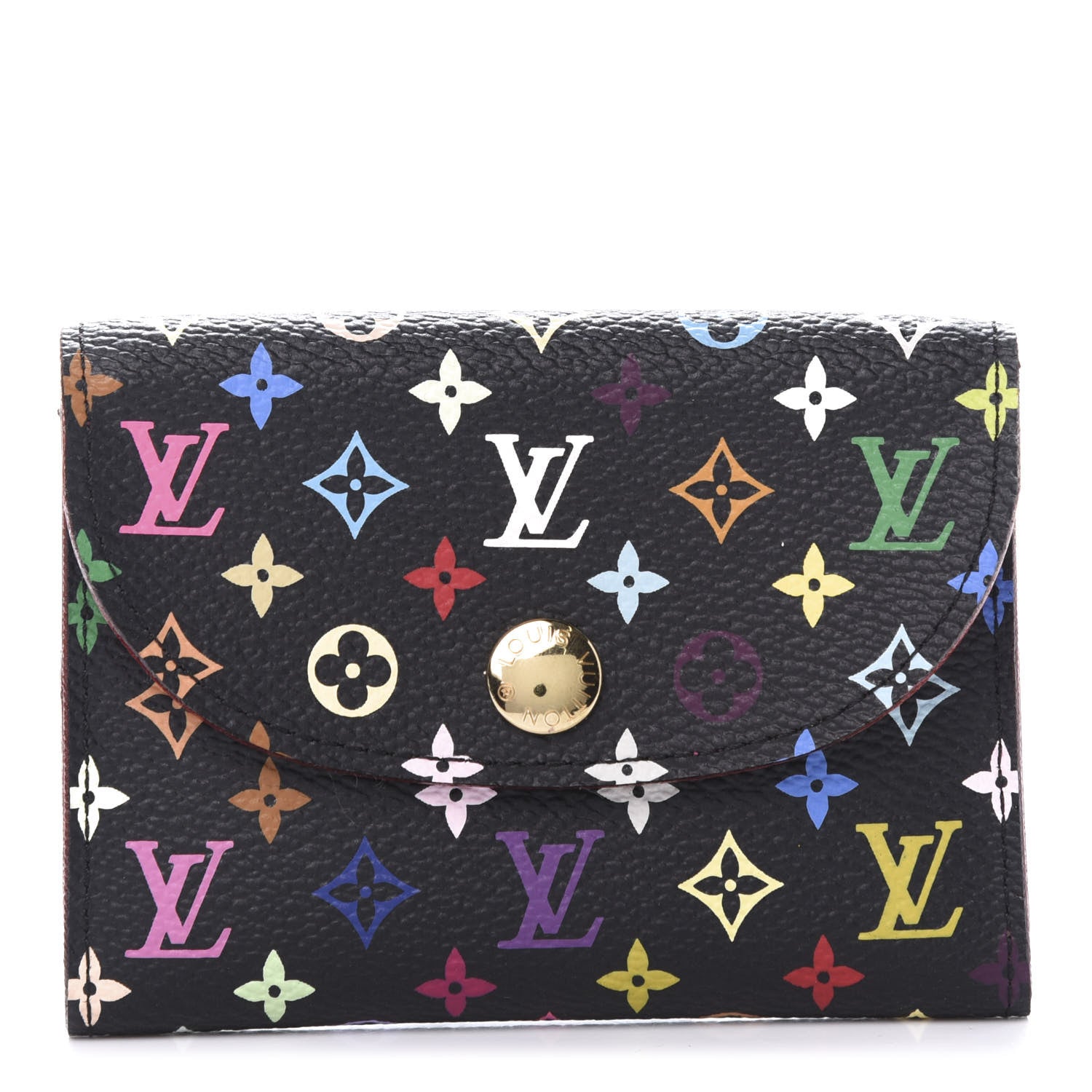 Louis Vuitton Monogram Multicolor Business Card Holder Black Grenade 1 of 10