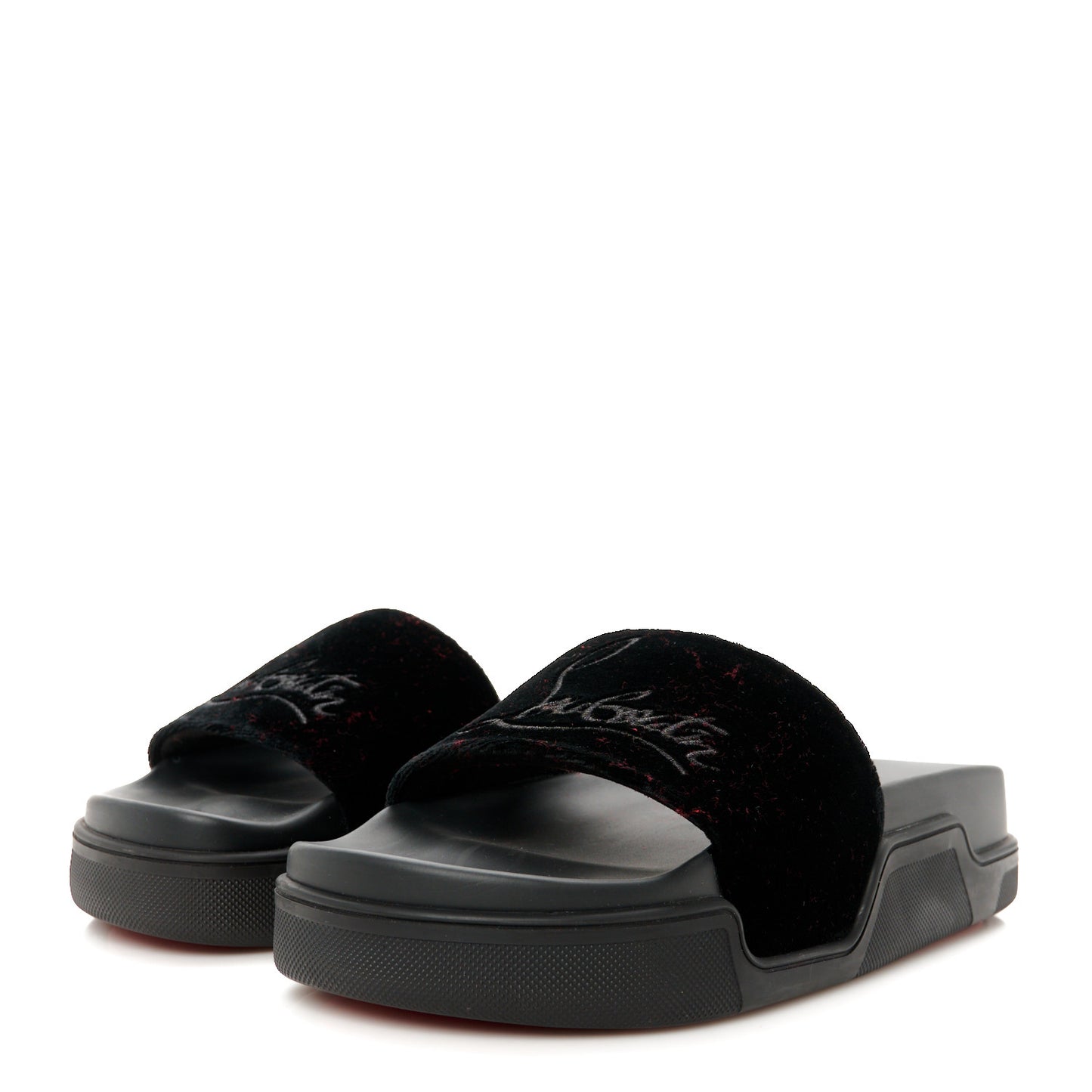 Suede Womens Navy Pool Donna Flat Slide Sandals 37 Black