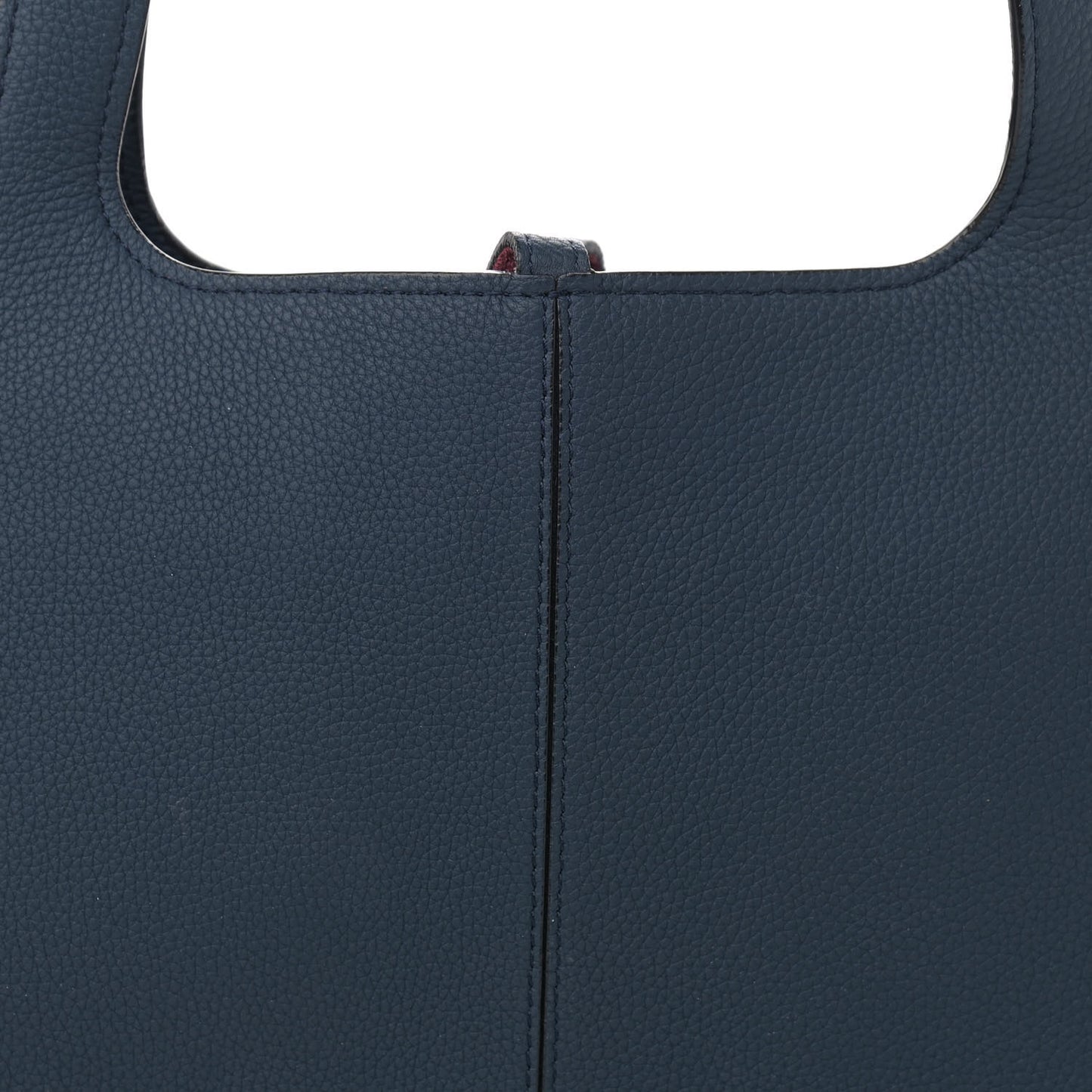 Baby Grained Calfskin Medium Tri-Fold Bag Steel Blue