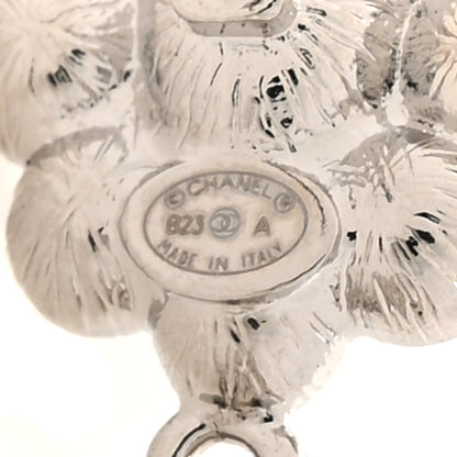 Chanel Crystal Pearl Coco Mark CC Drop Earrings Silver 4 of 6