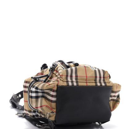 Burberry Vintage Check Small Rucksack Backpack Black 3 of 8