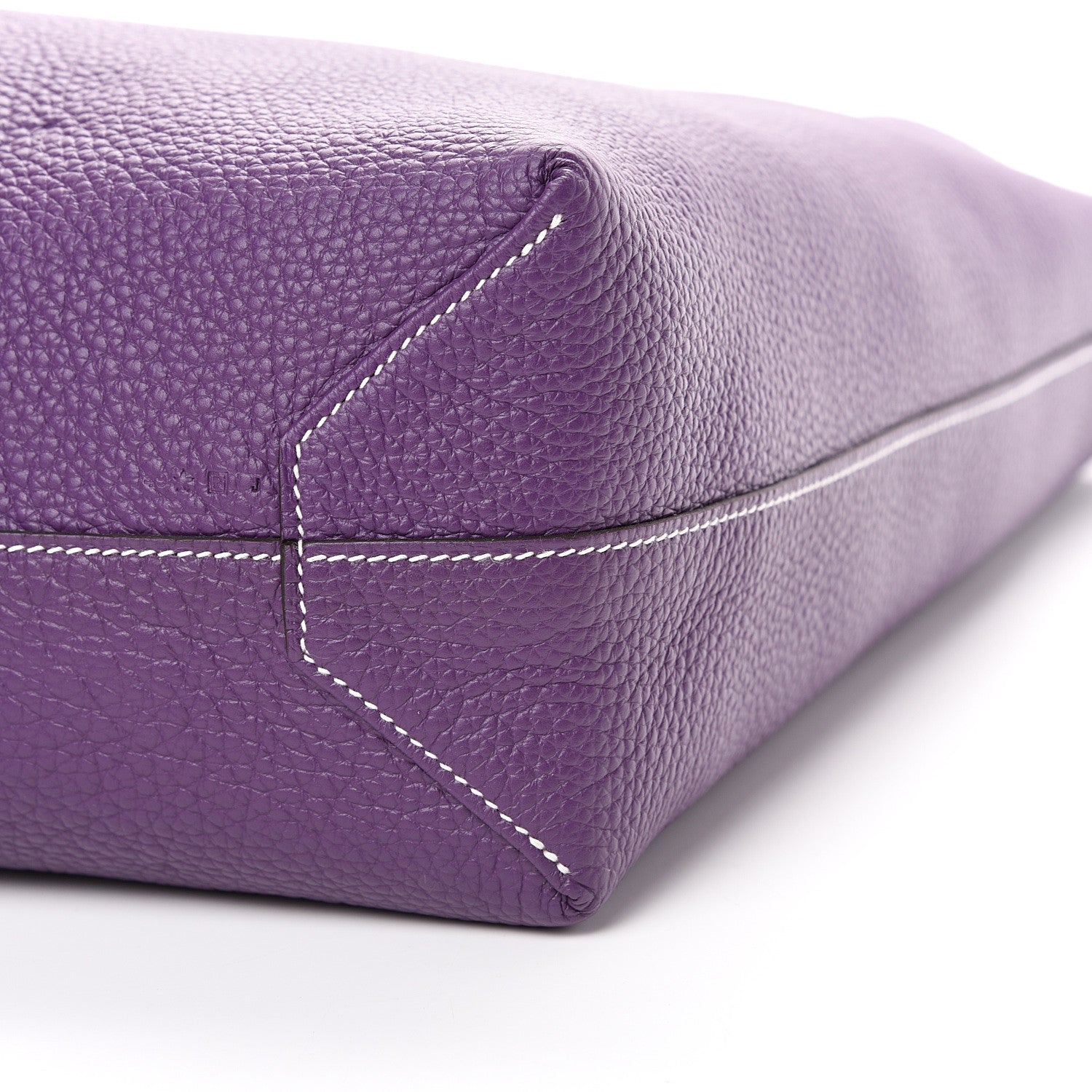 Hermes Taurillon Clemence Double Sens 45 Reversible Tote Bleu Zanzibar Ultraviolet 15 of 16