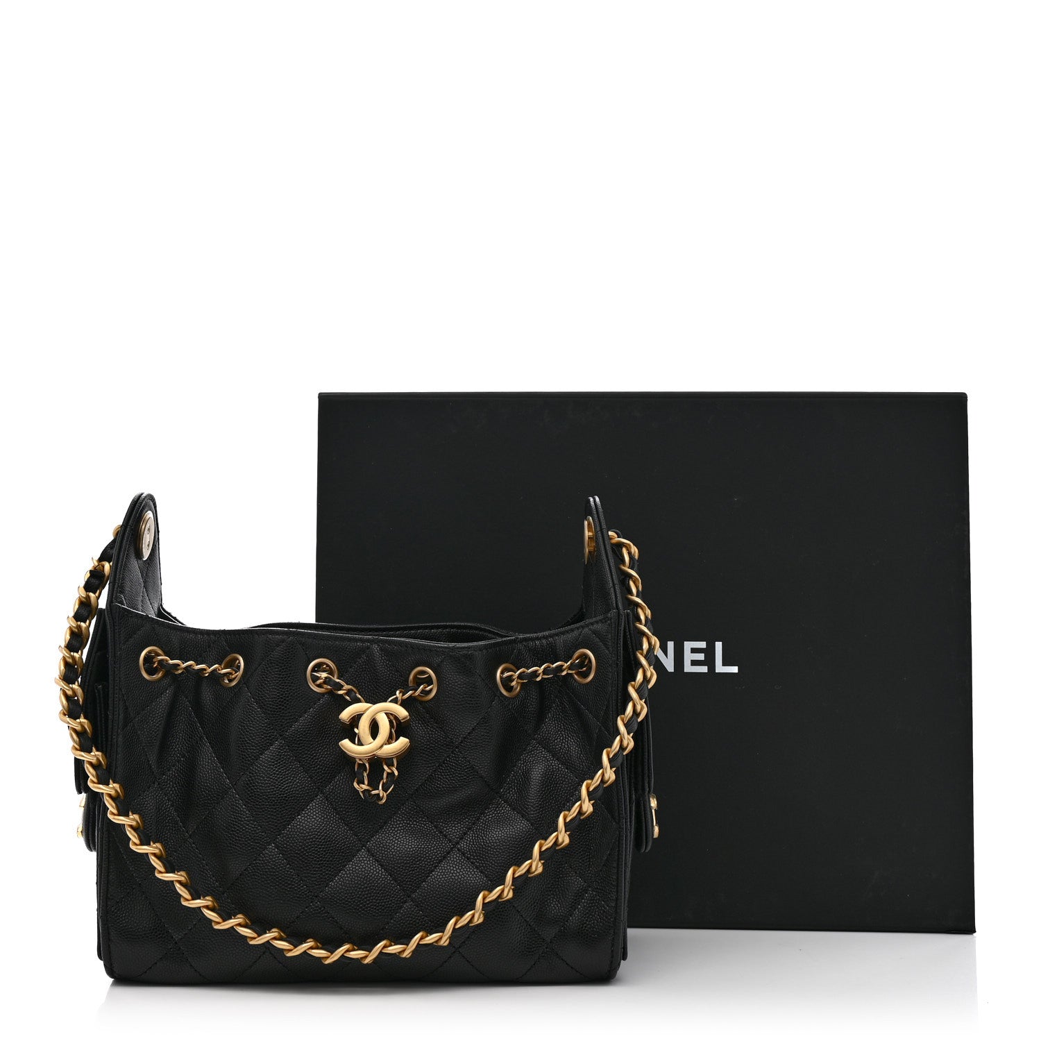 Chanel Caviar Quilted Mini Chanel 25 Handbag Black 12 of 12
