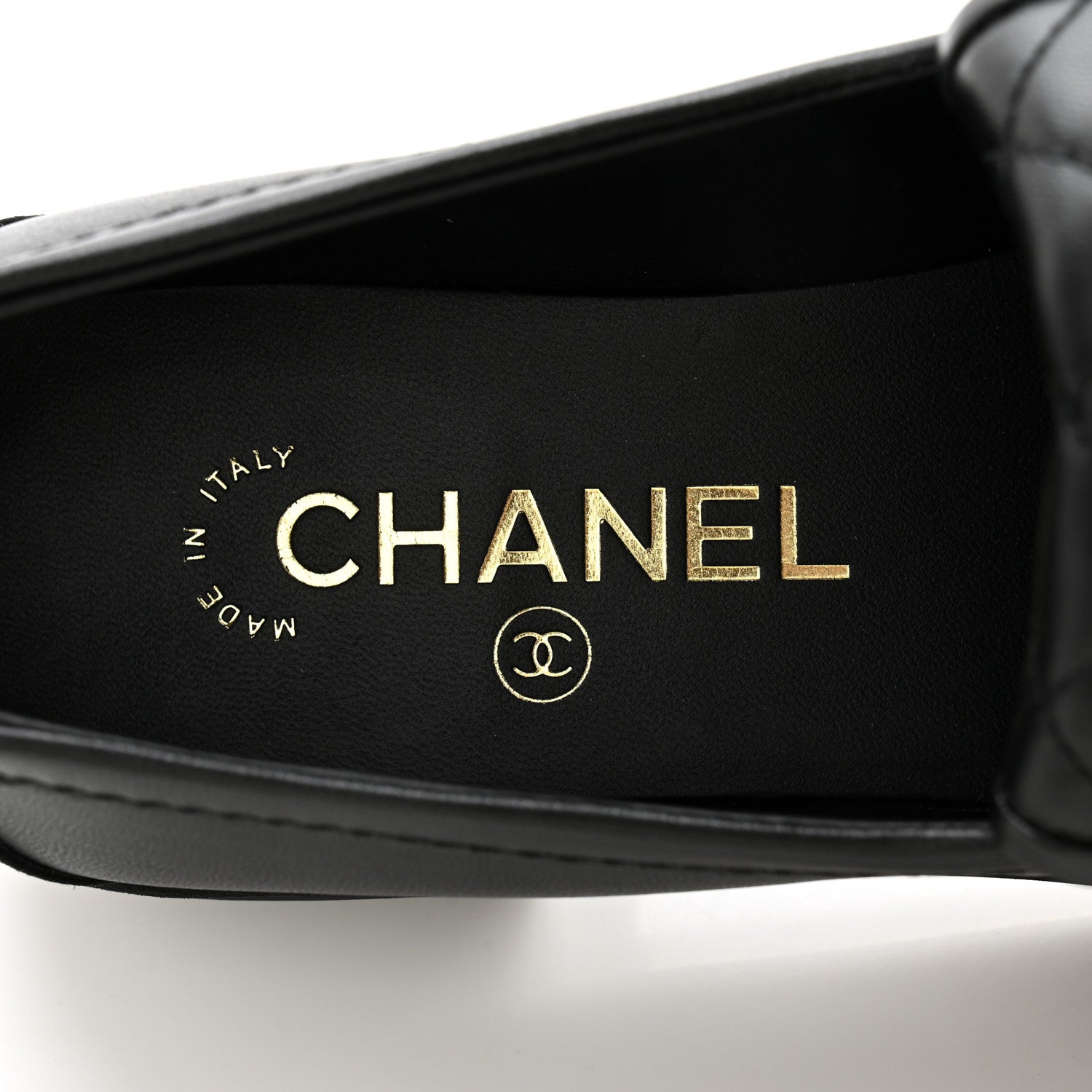 Chanel Lambskin Quilted CC Turnlock Loafers 37 Black 6 of 10