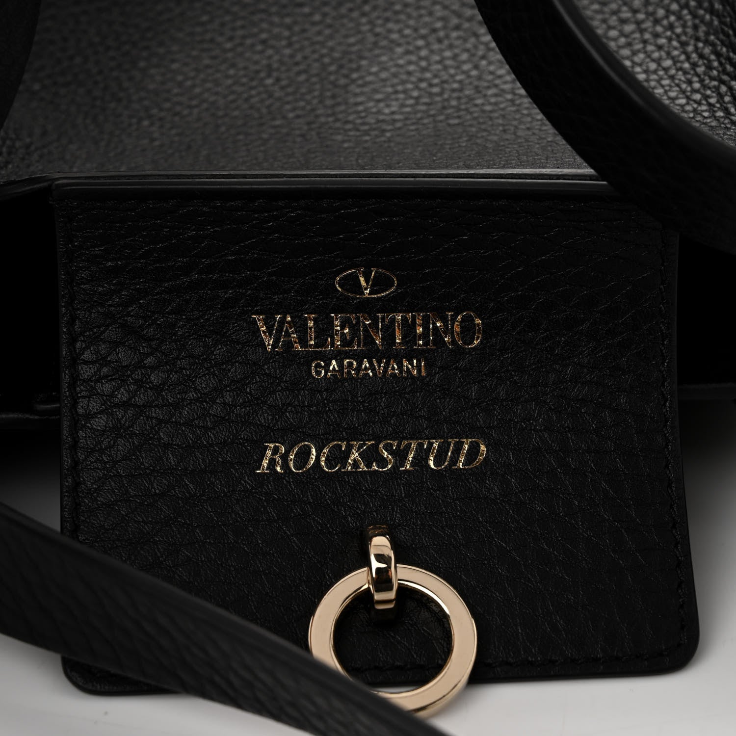Valentino Garavani Grained Calfskin Rockstud Shoulder Tote Black 6 of 12