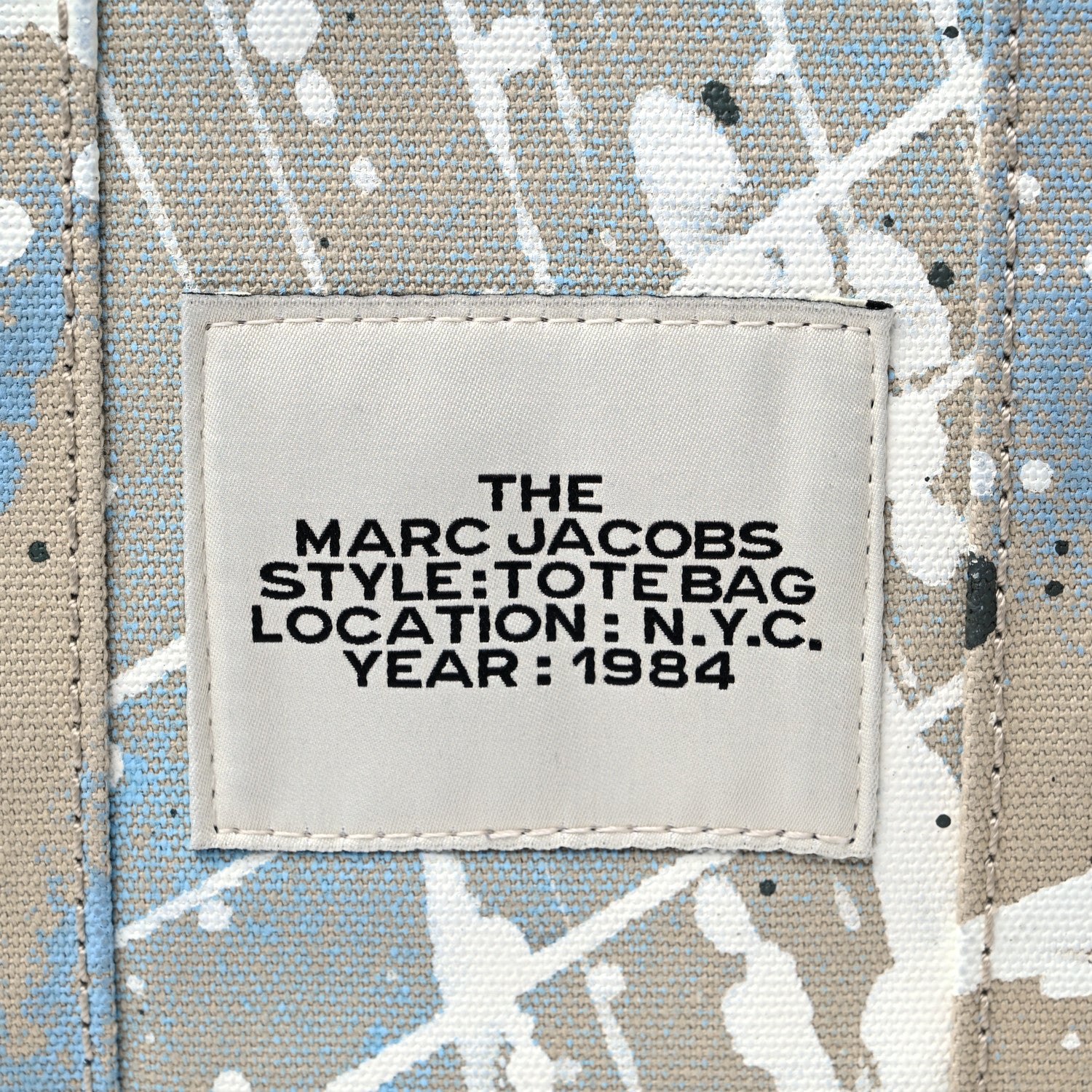 Marc Jacobs Canvas Splatter Mini The Tote Bag Brown Rice Multi 12 of 14