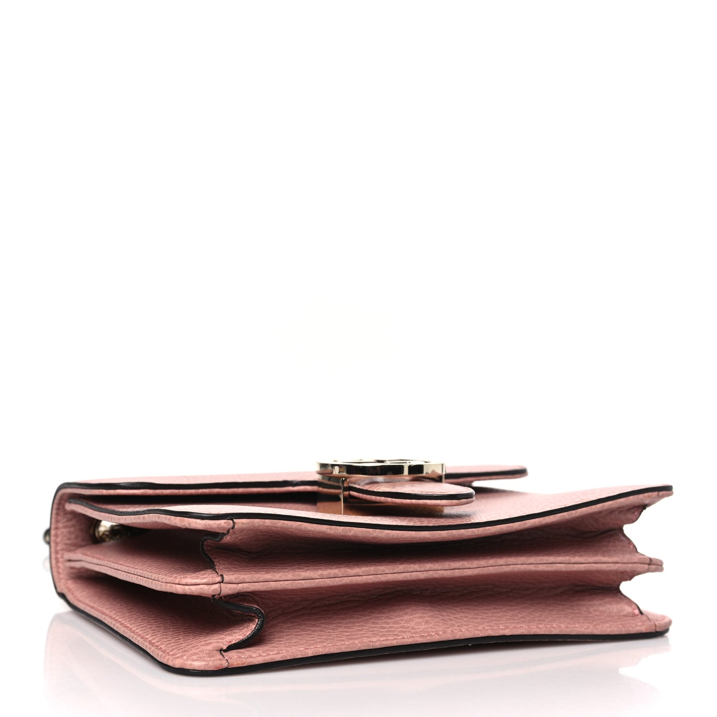 Dollar Calfskin Small Interlocking G Shoulder Bag Soft Pink