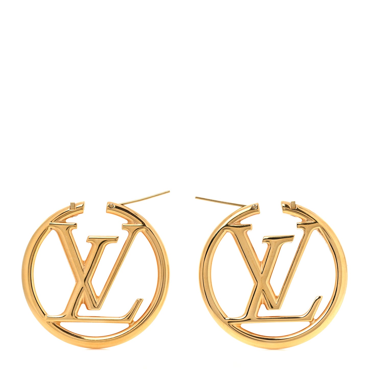 Metal Louise Hoop Earrings Gold