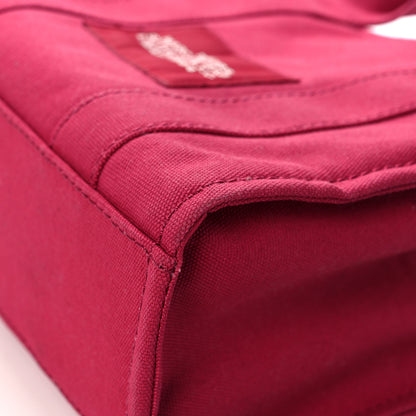 Marc Jacobs Cotton Canvas Mini The Traveler Tote Bag Raspberry 9 of 11