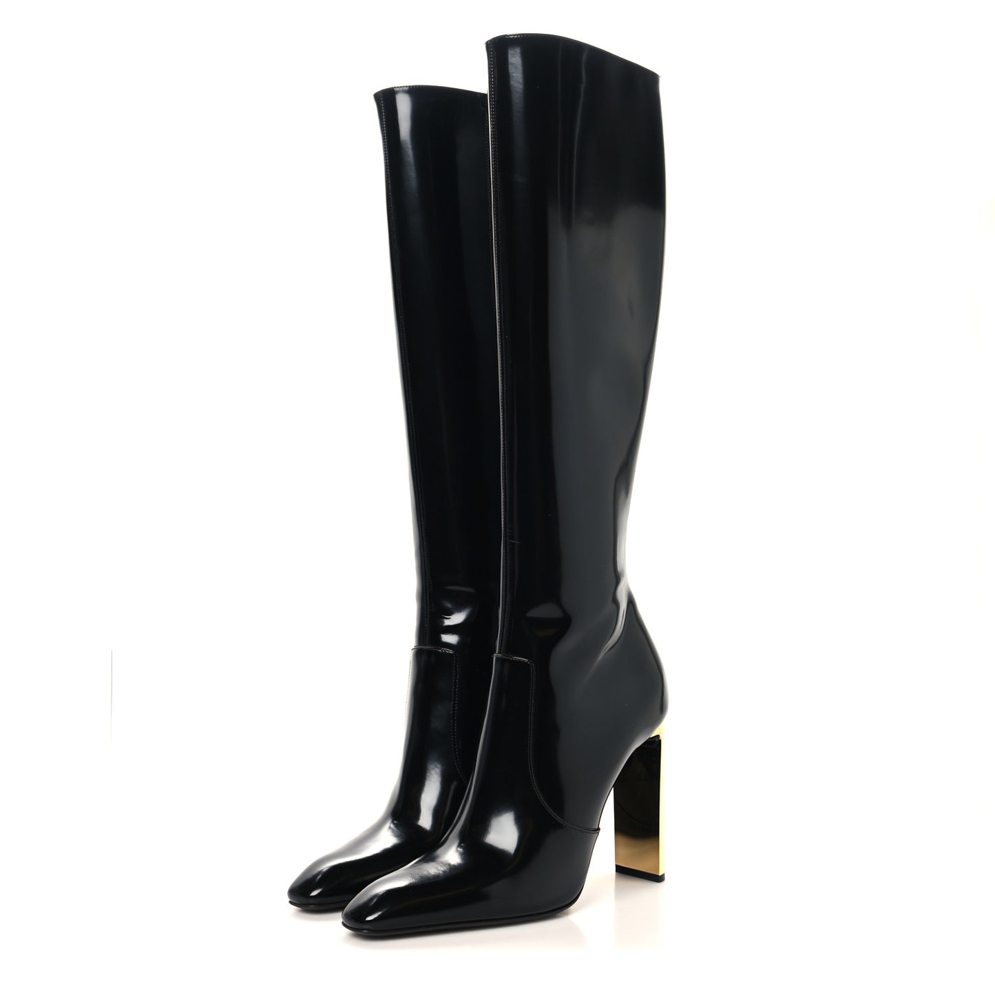 Vitello Marilyn Auteuil 105 Knee High Zip Boots 41 Black