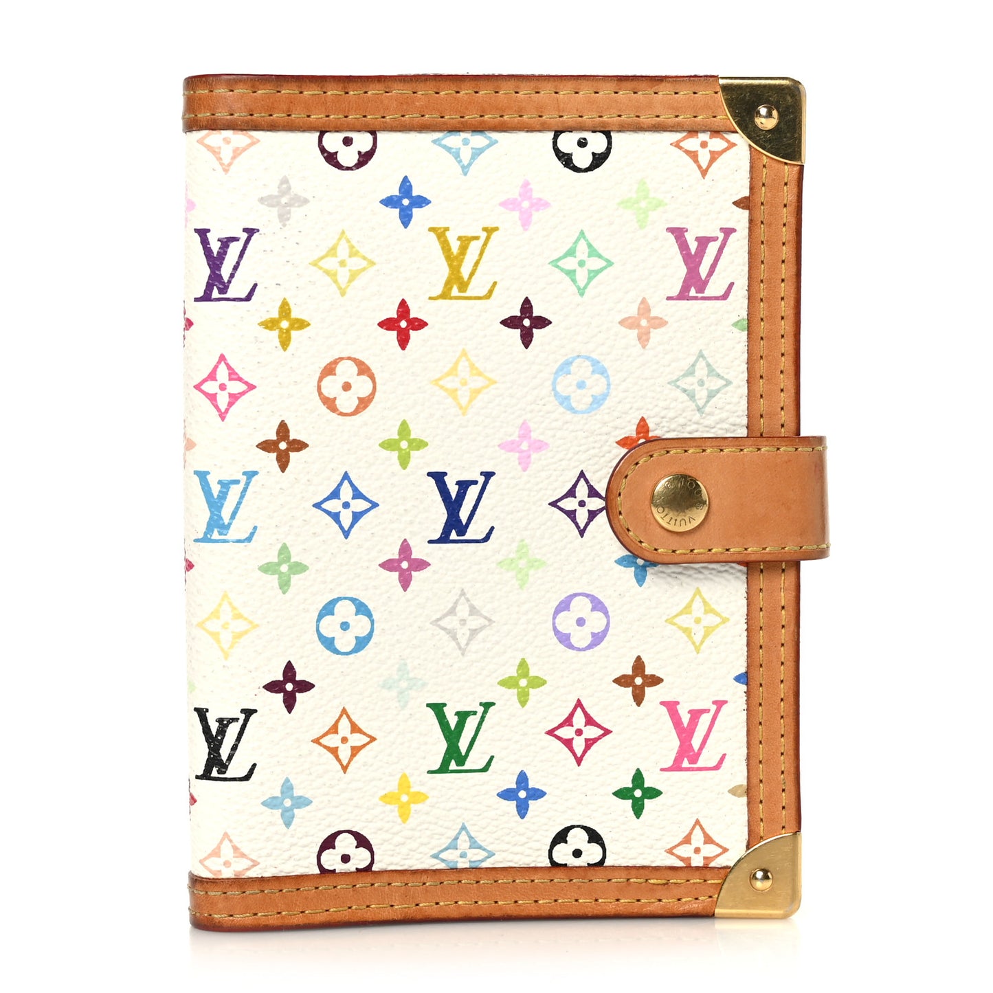 Monogram Multicolor Small Ring Agenda Cover White