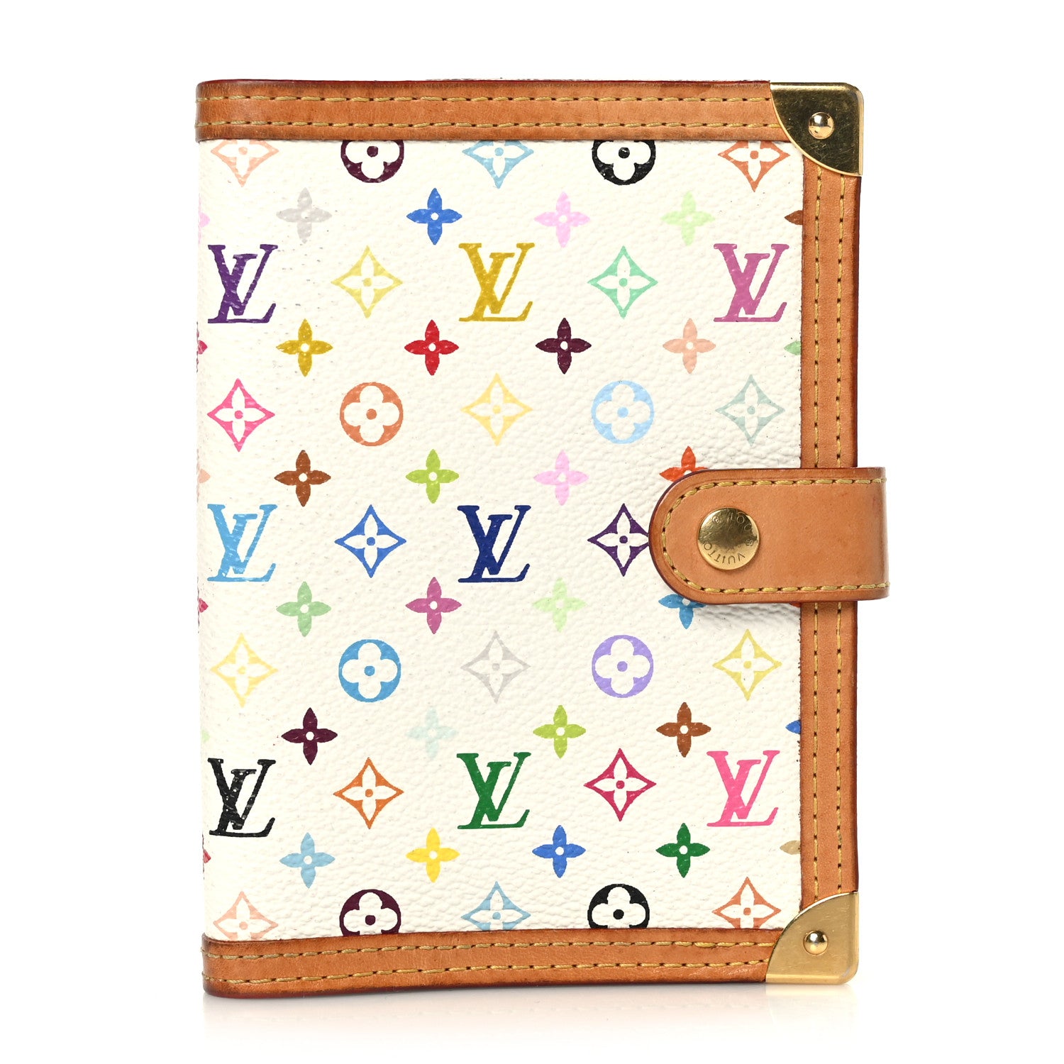 Louis Vuitton Monogram Multicolor Small Ring Agenda Cover White 1 of 6