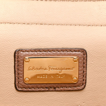 Salvatore Ferragamo Grained Calfskin Sofia Satchel Moka 7 of 19