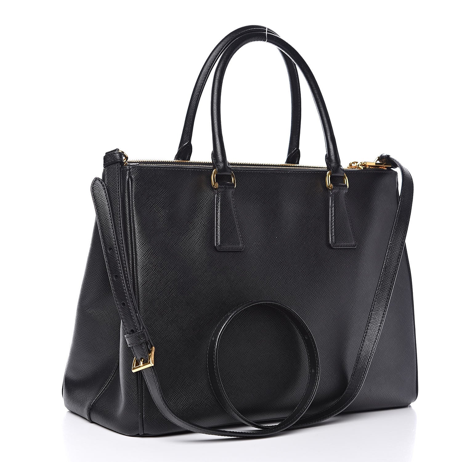 Prada Saffiano Large Galleria Double Zip Tote Black 3 of 10