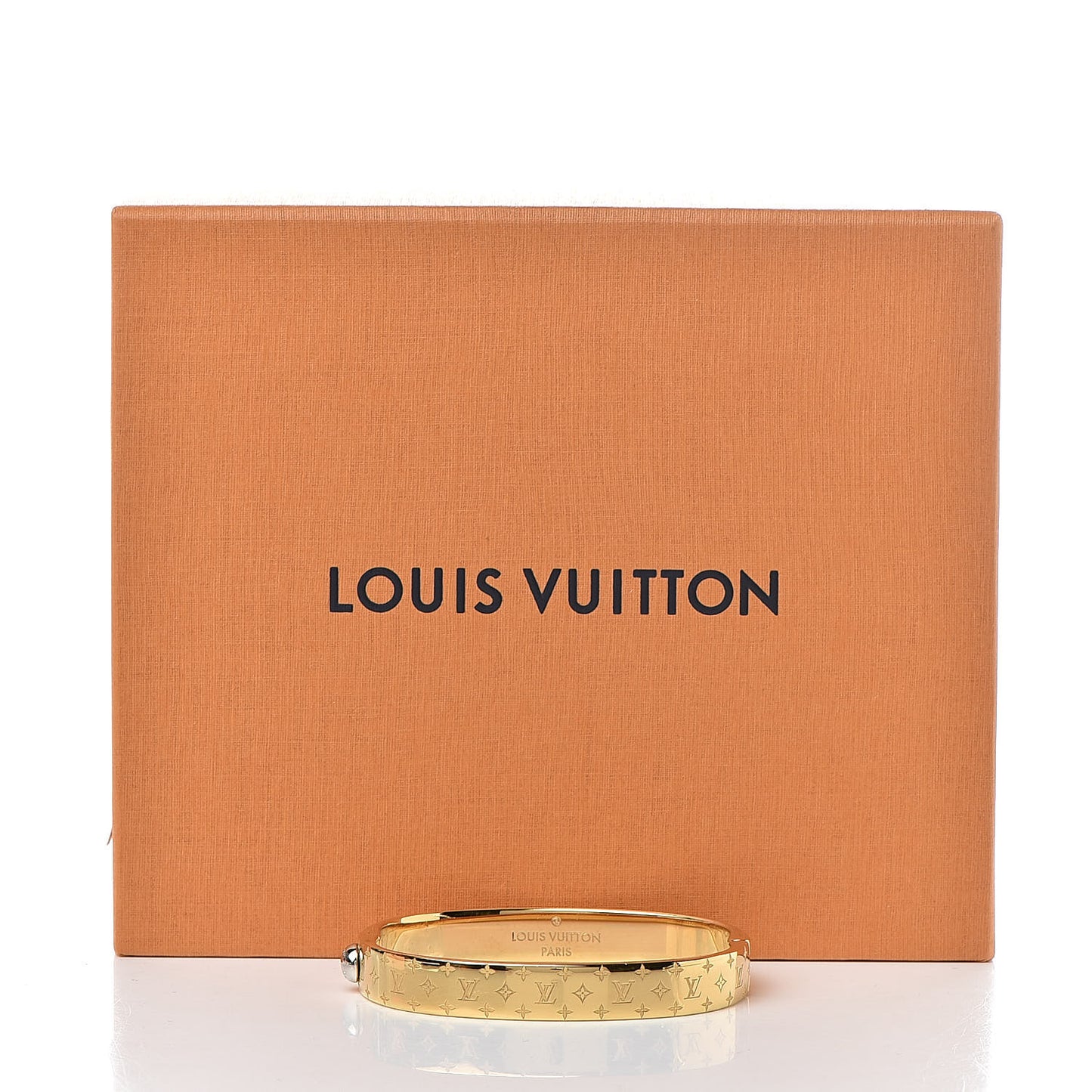 Brass Monogram Nanogram Cuff M Gold