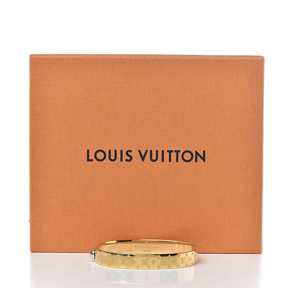 Louis Vuitton Brass Monogram Nanogram Cuff M Gold 7 of 7