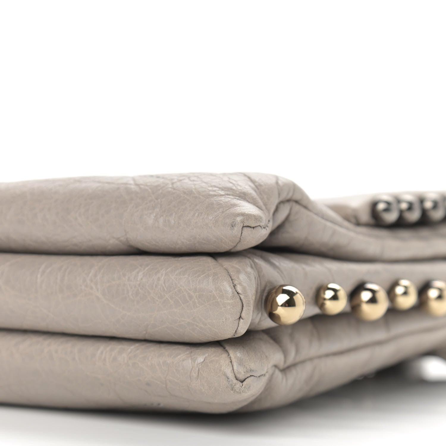 Lanvin Lambskin Quilted Metal Pearl Medium Sugar Flap Shoulder Bag Gray 8 of 9