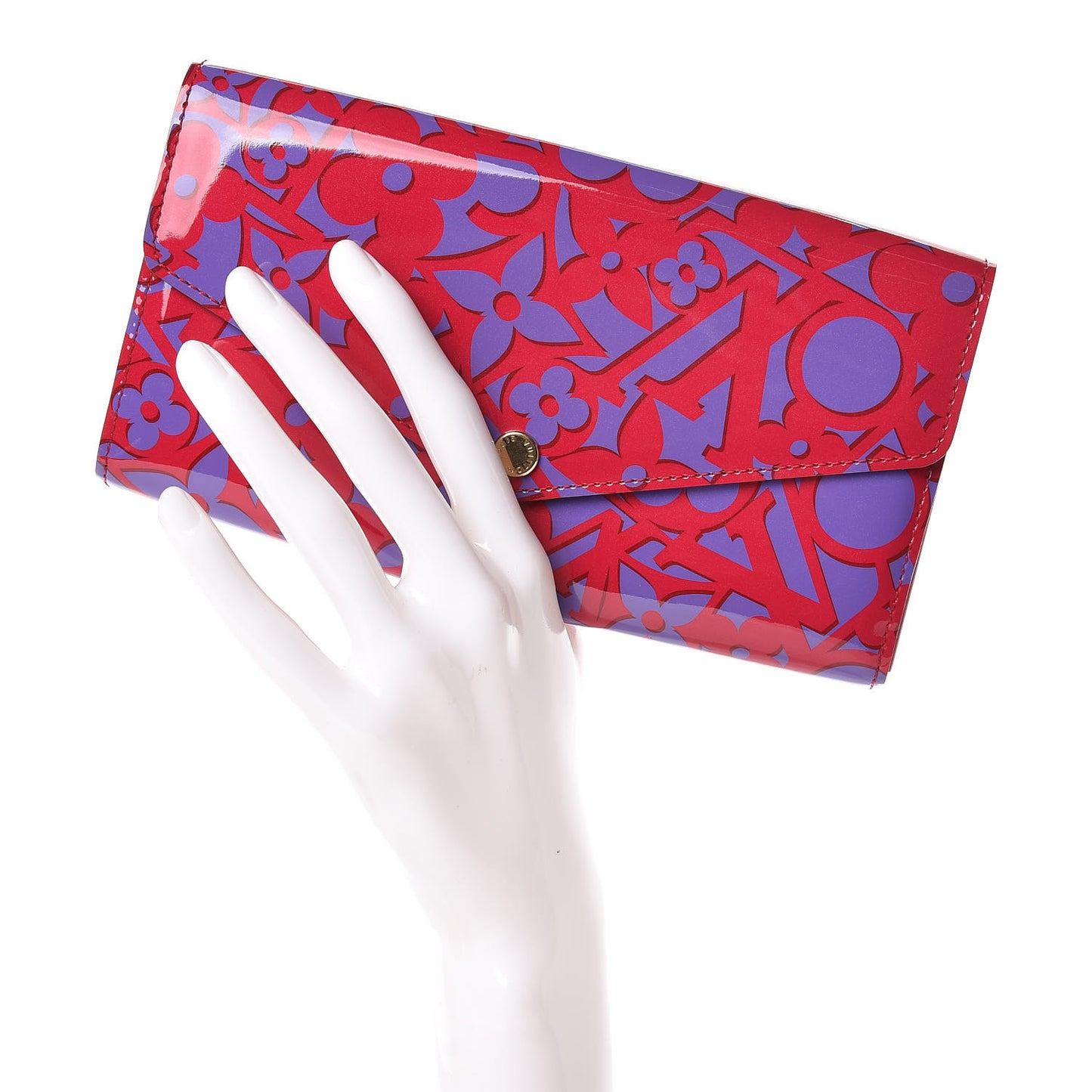 Patent Sweet Monogram Sarah Wallet Rose Indien