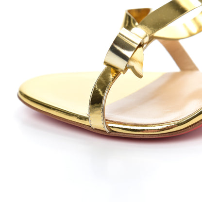 Christian Louboutin Specchio PVC Just Nodo 85 Slide Sandals 39.5 Gold 11 of 14