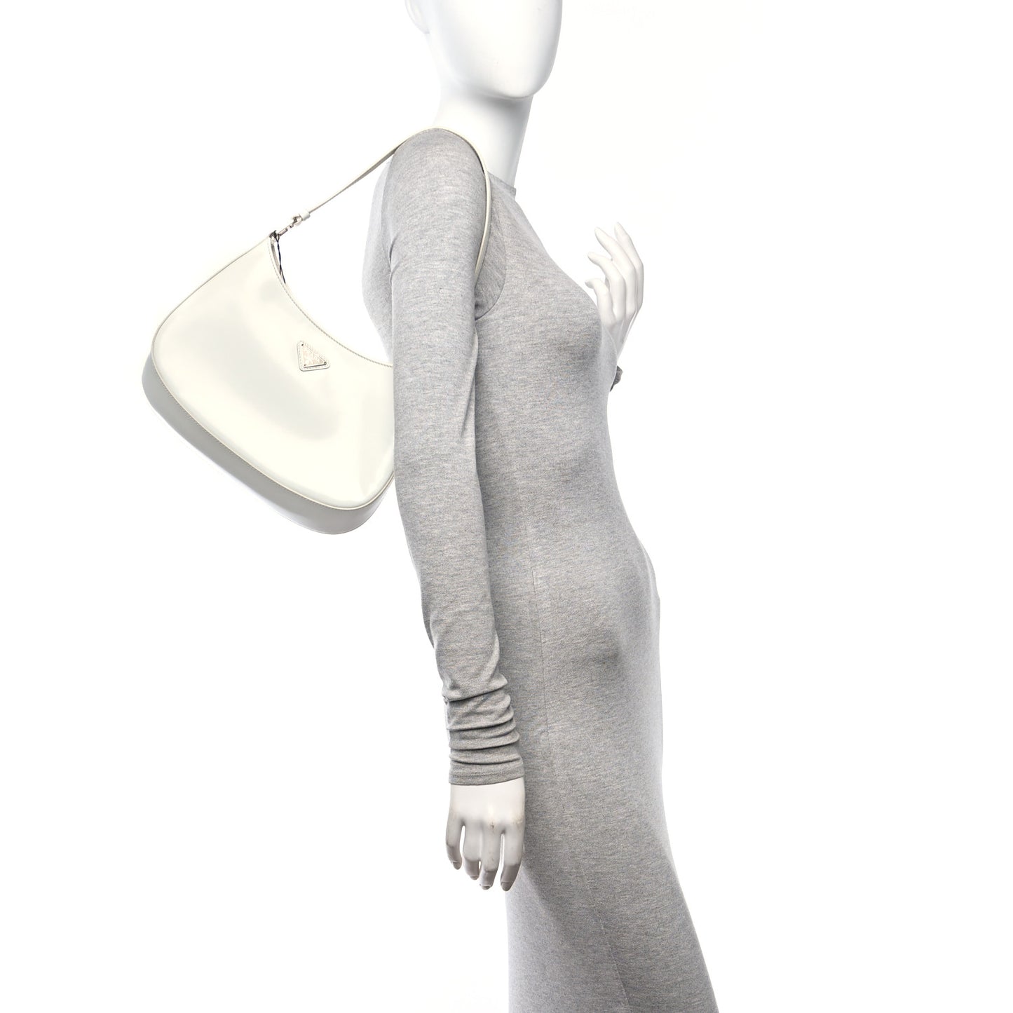 Spazzolato Cleo Shoulder Bag White