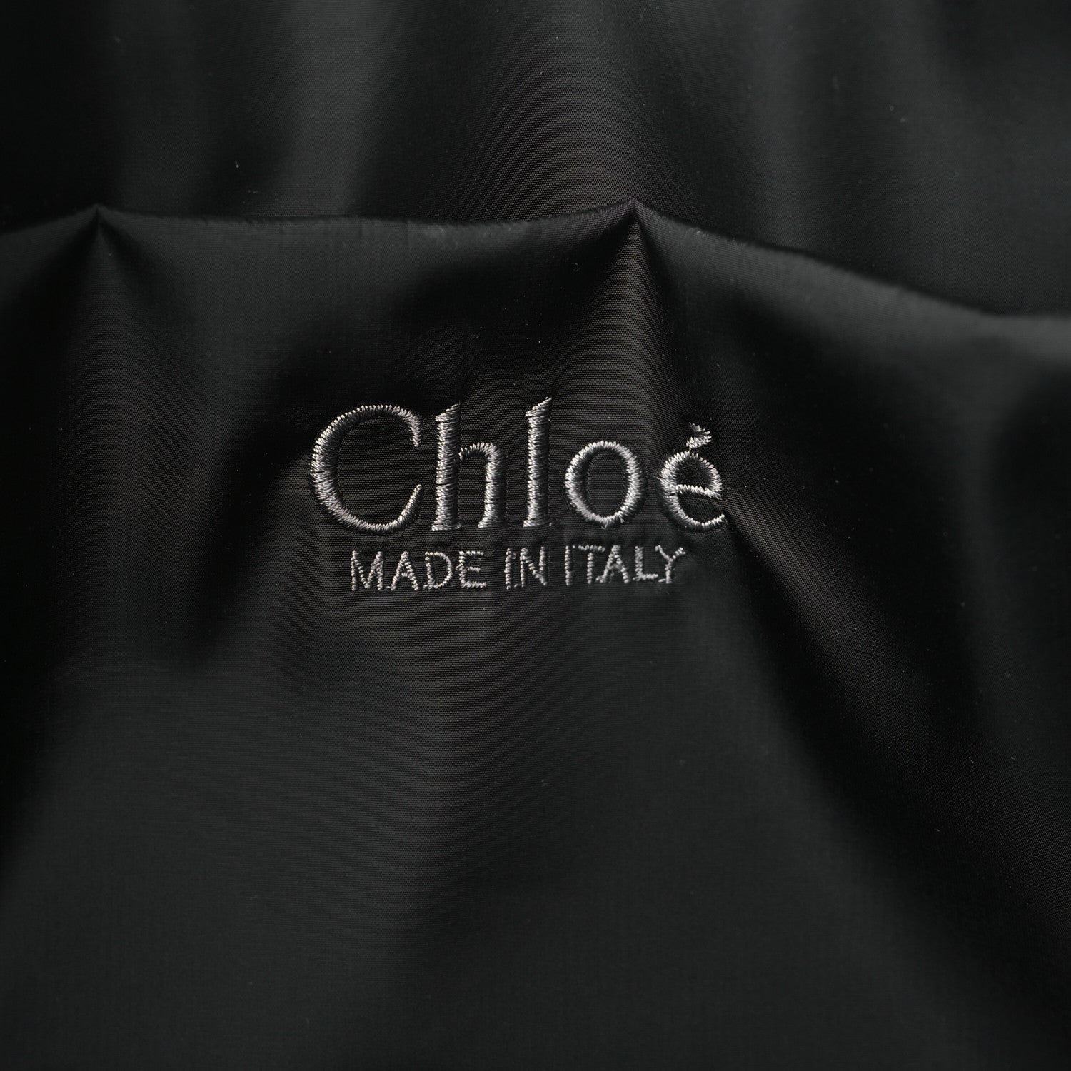 Chloe Recycled Nylon Medium Woody Ribbon Tote Black 6 of 12