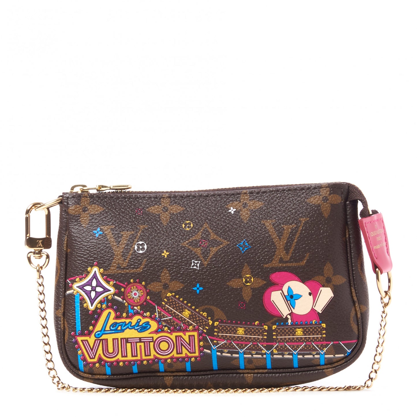 Monogram 2020 Christmas Animation Roller Coaster Mini Pochette Accessories Pivoine