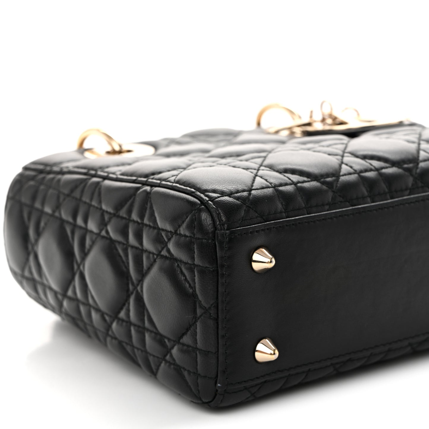 Lambskin Cannage Small Lucky Badges My Lady Dior Black