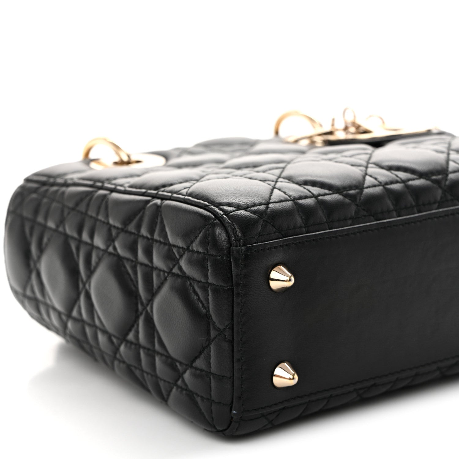 Christian Dior Lambskin Cannage Small Lucky Badges My Lady Dior Black 9 of 10