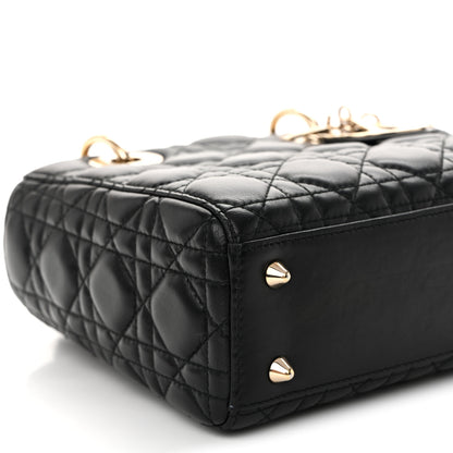 Christian Dior Lambskin Cannage Small Lucky Badges My Lady Dior Black 9 of 10
