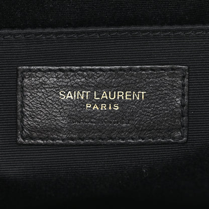 Saint Laurent Canvas Calfskin Monogram Lou Camera Bag Black Grey Cream 6 of 10