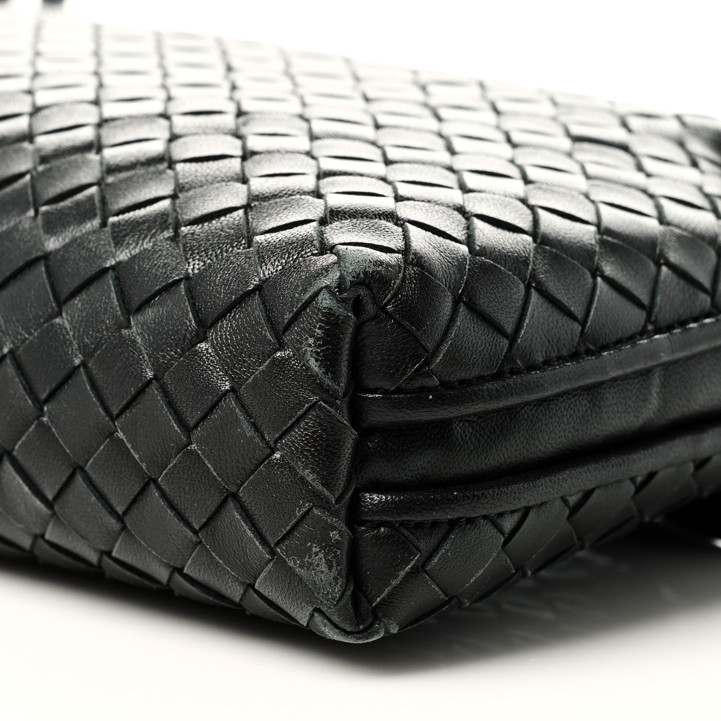 Nappa Intrecciato Nodini Crossbody Messenger Black