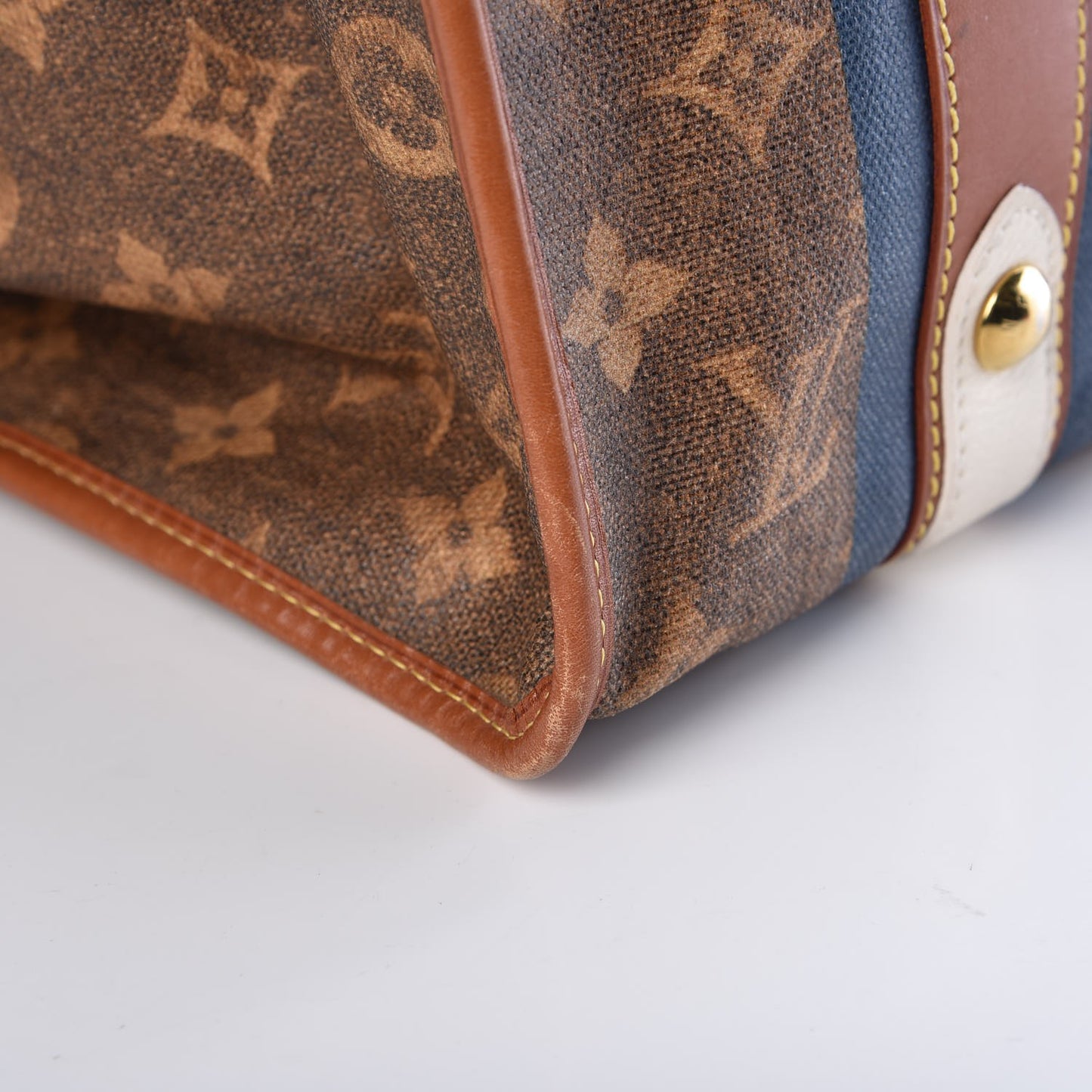 Monogram Rayures Tisse Sac GM Blue