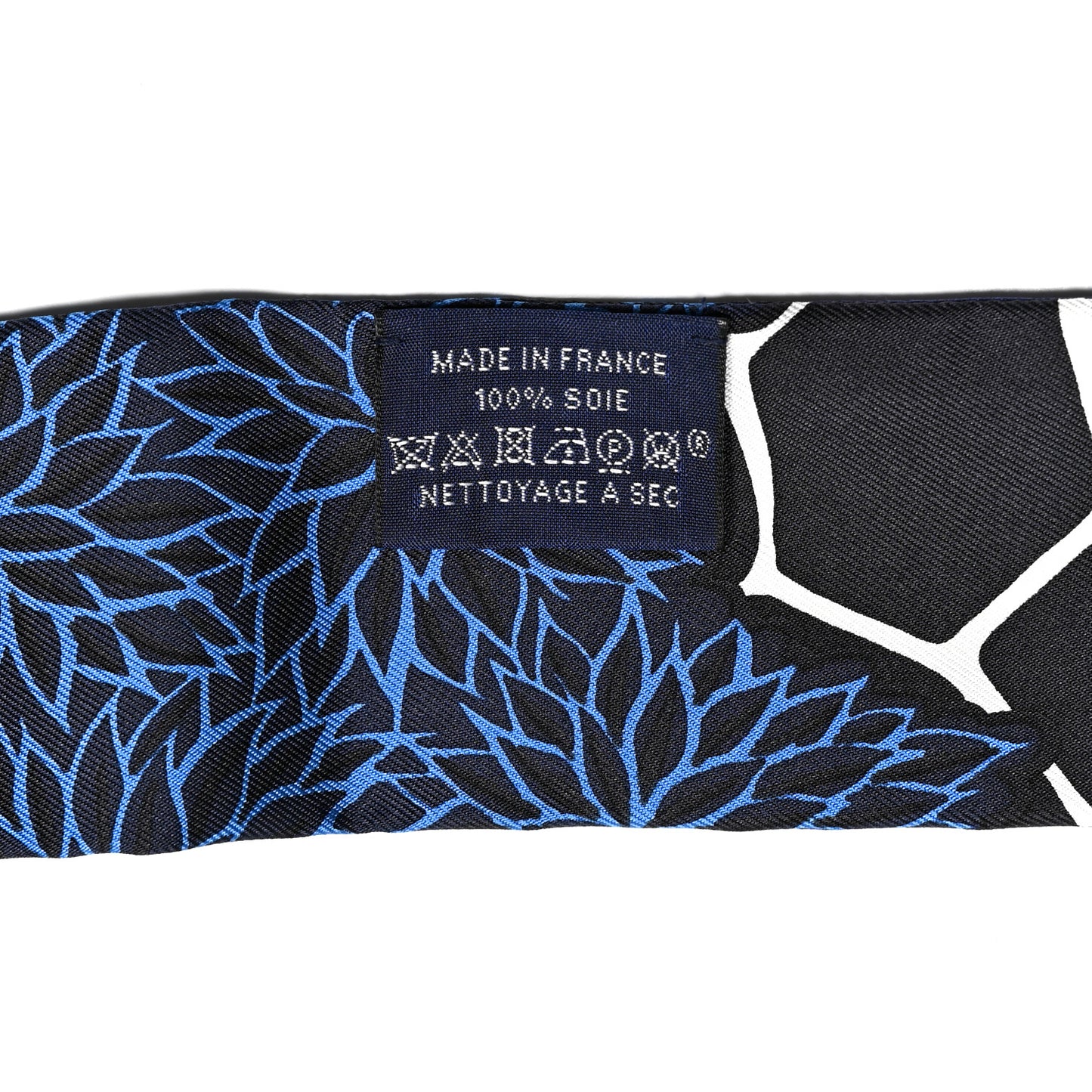 Silk The Three Graces Twilly Bleu Nuit Gold Black