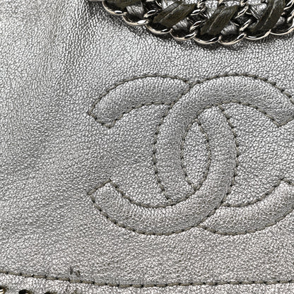 Chanel Metallic Deerskin Luxe Ligne Flap Silver 8 of 21