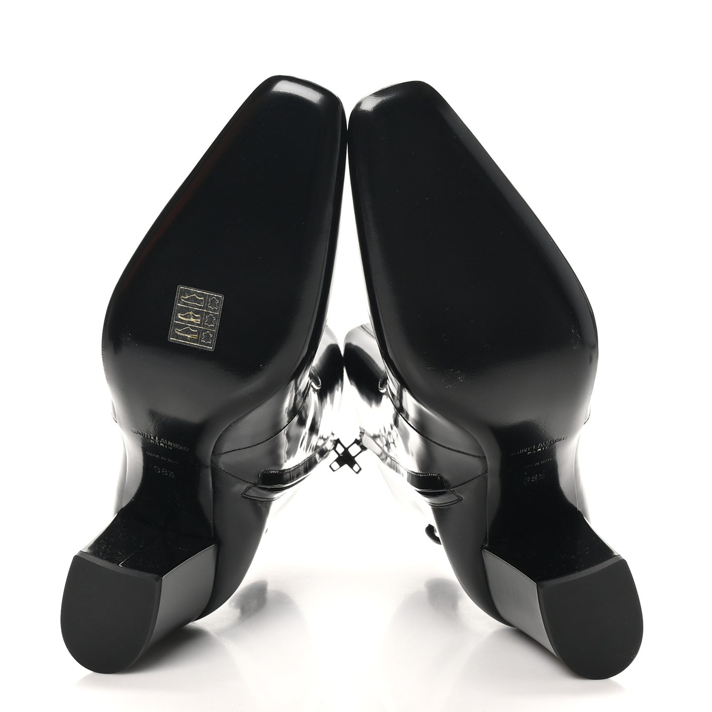 Vitello Marilyn Betty 70 Ankle Zip Boots 38.5 Black