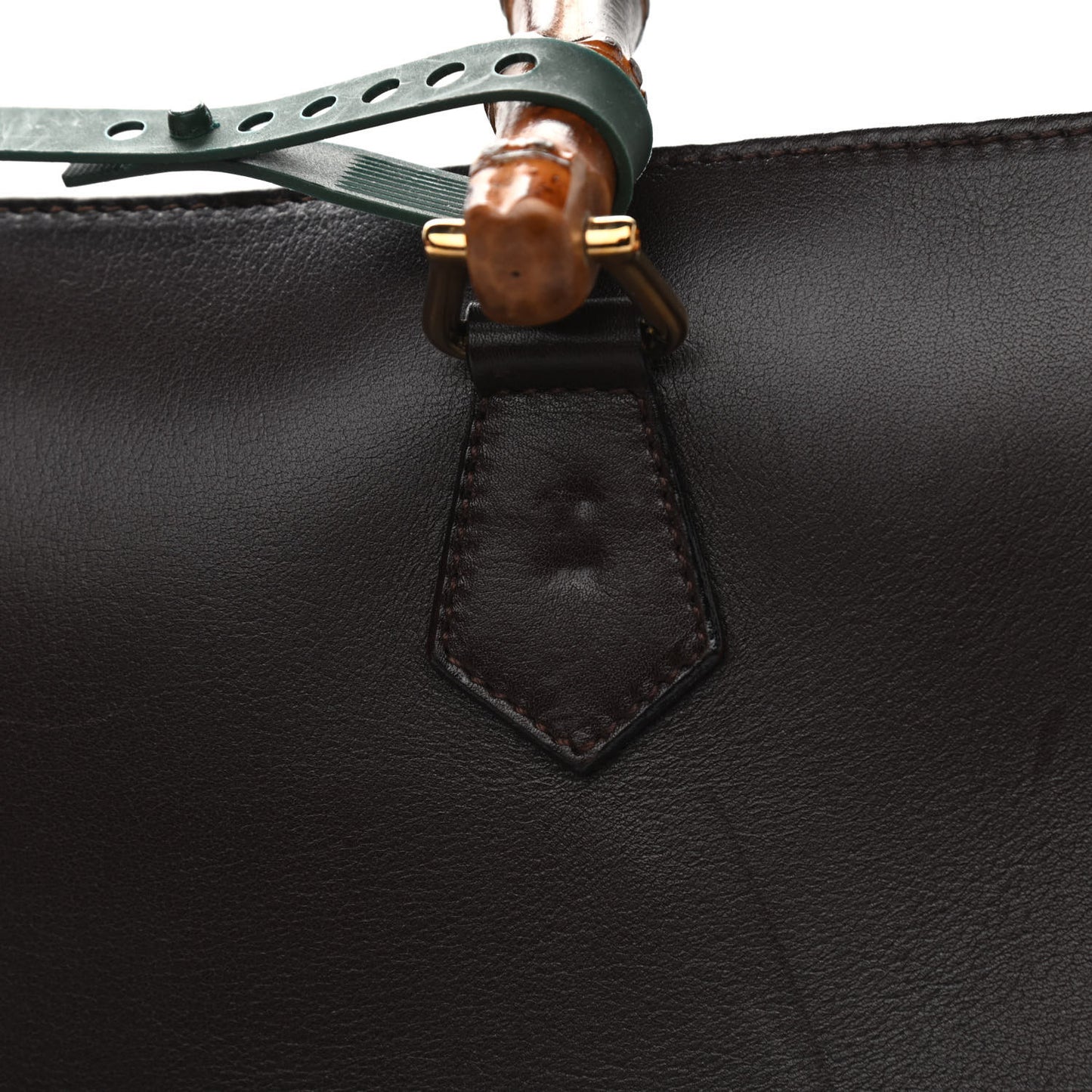 Calfskin Bamboo Tote Burgundy
