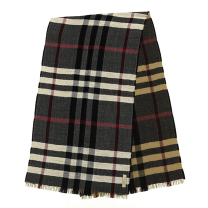 Burberry Wool Giant Check Scarf Black 2 of 4