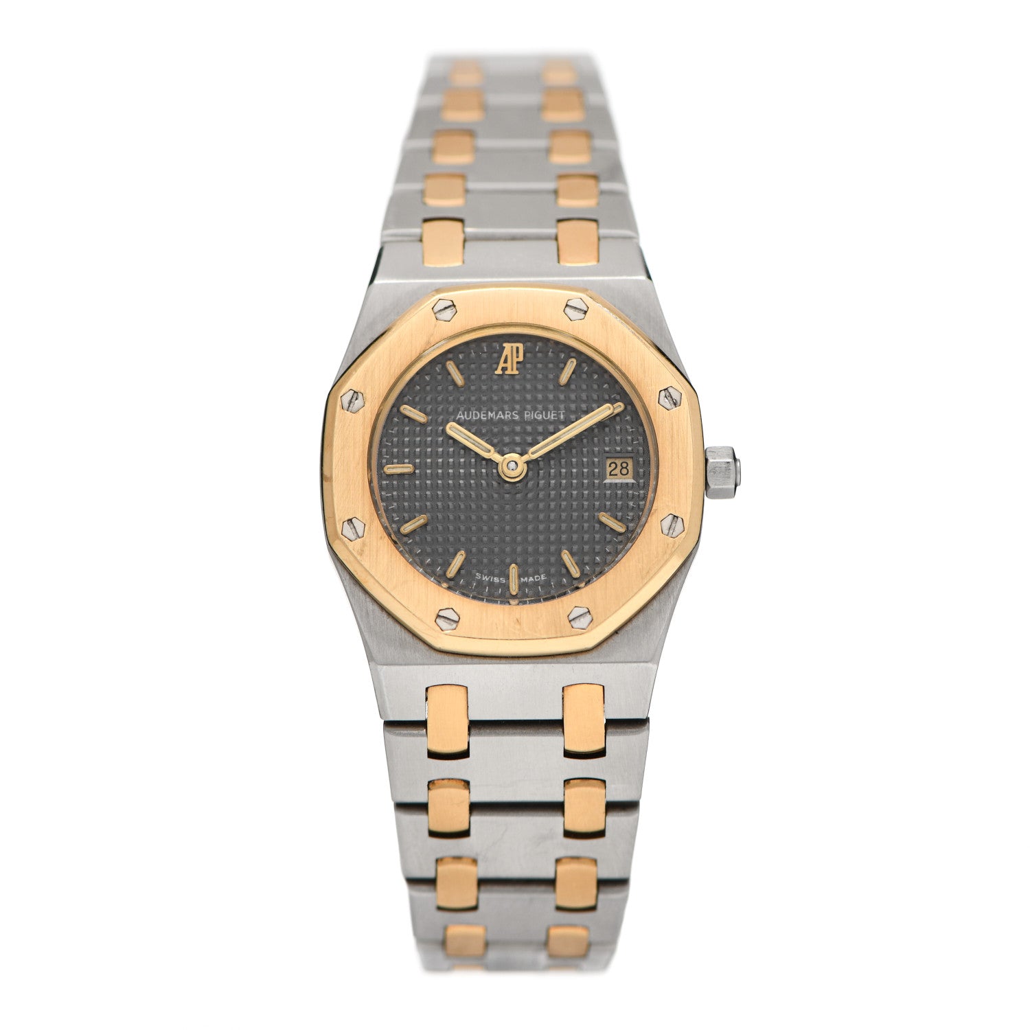 Audemars Piguet Stainless Steel 18K Yellow Gold 25mm Royal Oak Quartz Watch Grey 66270SA.OO.0722SA.01 1 of 4