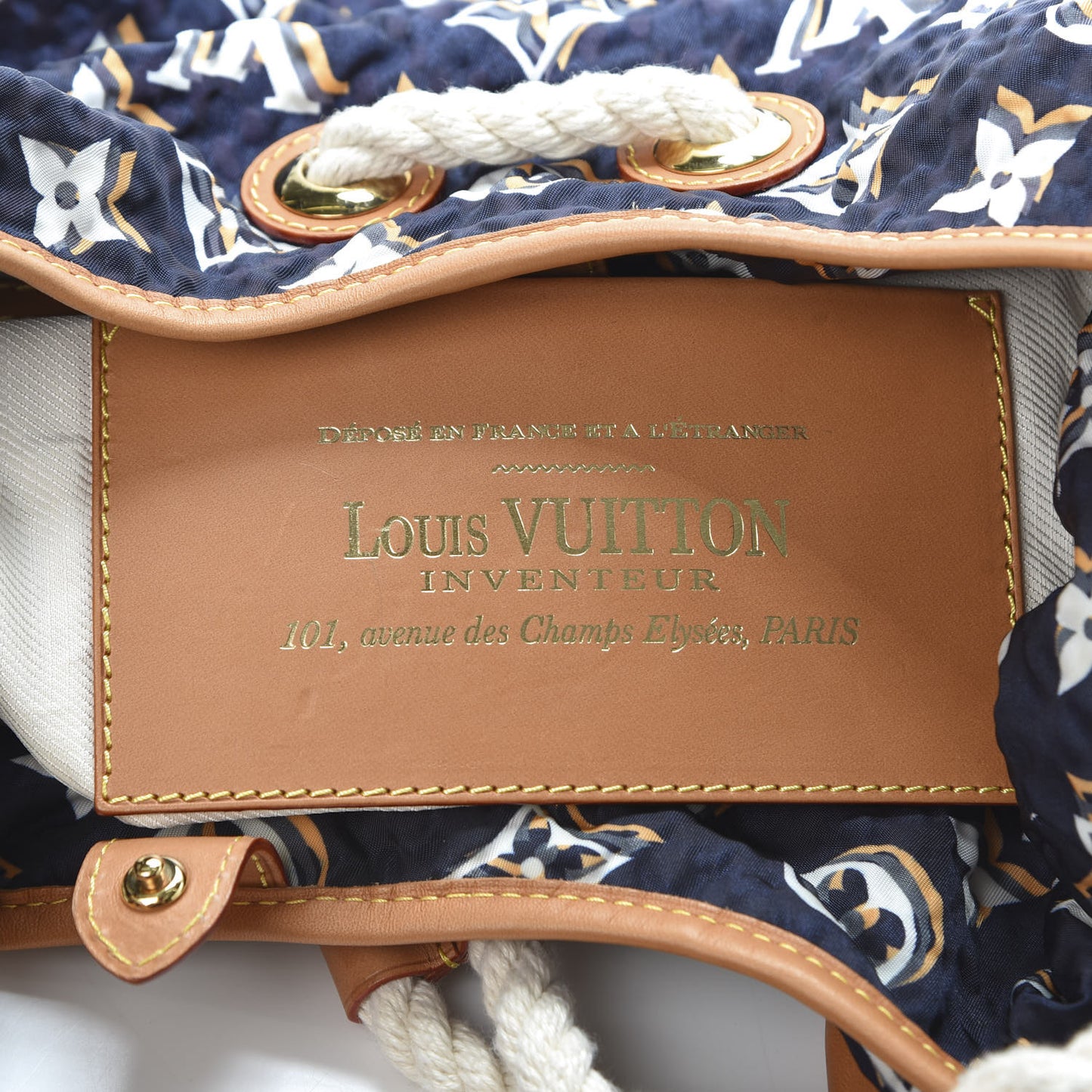 Canvas Monogram Cruise Bulles MM Navy